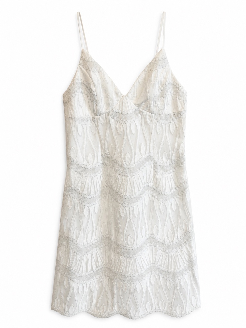Minuet White and Silver Mini Dress NWT size Large Bridal